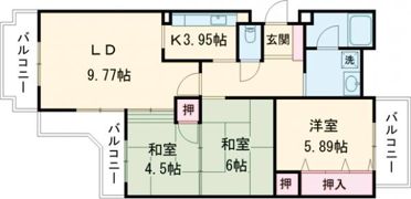 ツイン88N棟の間取り画像