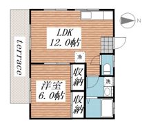 布施貸家の間取り画像