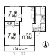 パインツリーDの間取り画像