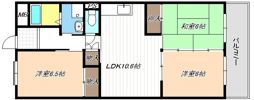 本宮ハイツ山田の間取り画像