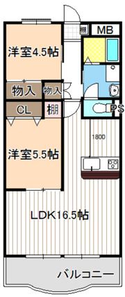 メゾン二村Ⅱの間取り画像