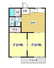 アピアランス神の倉Bの間取り画像