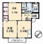 ディアス塩津 A棟の間取り画像
