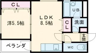 アネシスコート門口の間取り画像