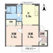 グランソレイユBの間取り画像