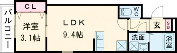 ジーメゾン生駒プレシールの間取り画像