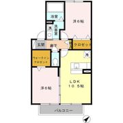 セジュールアラコ Bの間取り画像