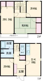 天美我堂3丁目戸建の間取り画像