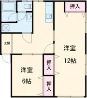 桜川市岡野アパート 7号棟の間取り画像