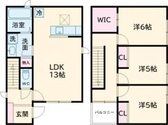 東境町住吉 戸建 Aの間取り画像