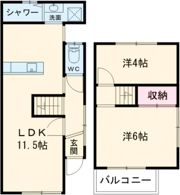 鶴市町戸建ての間取り画像