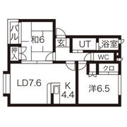 メゾンフルール B棟の間取り画像