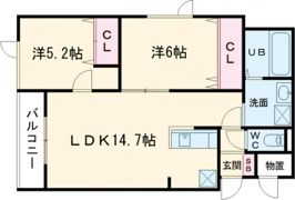 Blue Dot．Ⅱの間取り画像