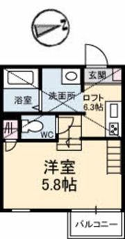 alpha・THE・TERRACE 駅南通りの間取り画像