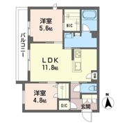 ベルシャイン厚木Ⅲの間取り画像