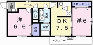 メゾン・ド・カルムの間取り画像