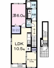 エスパースHOUFU Ⅰの間取り画像