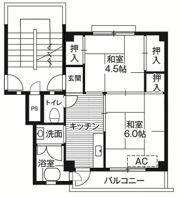 ビレッジハウス小山1号棟の間取り画像