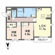 ShaMaison GRACIA IWADE Ⅱの間取り画像