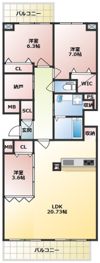 CREST西新の間取り画像