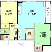 ルネヴィス土井B棟の間取り画像