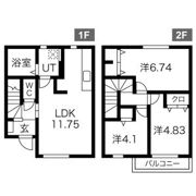 bell ville(ベルヴィル)B棟の間取り画像