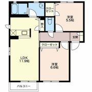 ディアス田中 Aの間取り画像