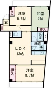 ハーモニー山本の間取り画像
