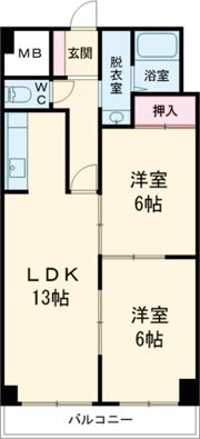 グランドール緑町の間取り画像