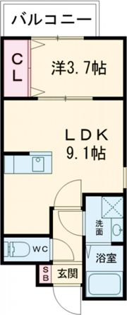 ジーメゾン名古屋楠 バイク、事務所可の間取り画像