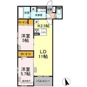 DーROOM小田原8丁目Ⅲの間取り画像