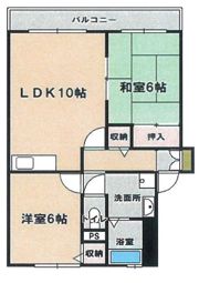 グランデージB棟の間取り画像