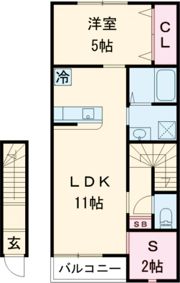 エスカレントみやきの間取り画像