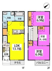 春日原南町4丁目戸建の間取り画像