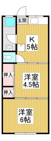 アシエンターマンションの間取り画像