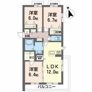 シャーメゾン初月Ⅱ B棟の間取り画像