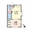 ディアス上堂 Bの間取り画像