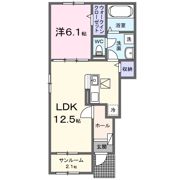 メディオ パーロ Aの間取り画像