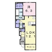 メディオ パーロ Bの間取り画像