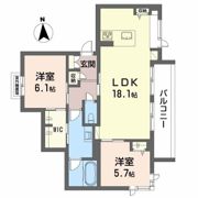 ベレオニシムラⅡの間取り画像