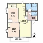 DEUX AILES Ⅰの間取り画像
