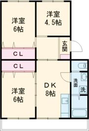 ハイツかつらの間取り画像