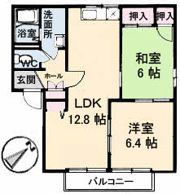 ディアス住田 A棟の間取り画像