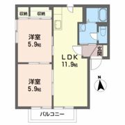 グランドハイツ中津川の間取り画像