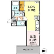 D-ROOM中楯B B棟の間取り画像