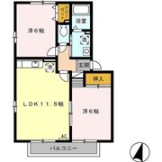 サンフローラ A棟の間取り画像