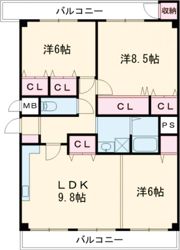 医生ヶ丘エストリルの間取り画像