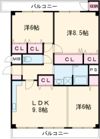 医生ヶ丘エストリルの間取り画像