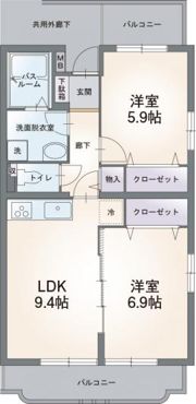 コンフォート荻素の間取り画像