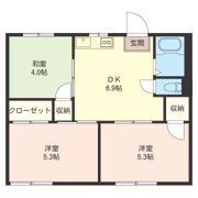 早川ハイツ Bの間取り画像